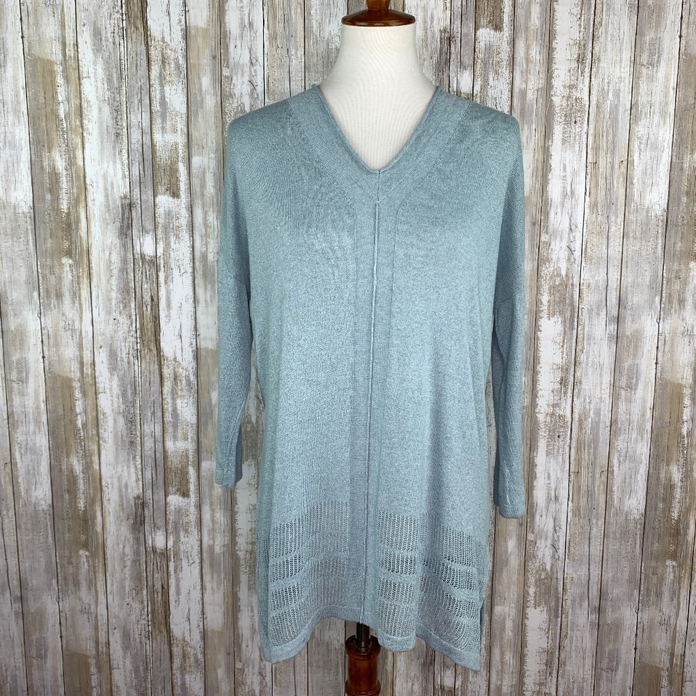 Rachel Zoe Linen Blend Light Blue Sweater Sz M